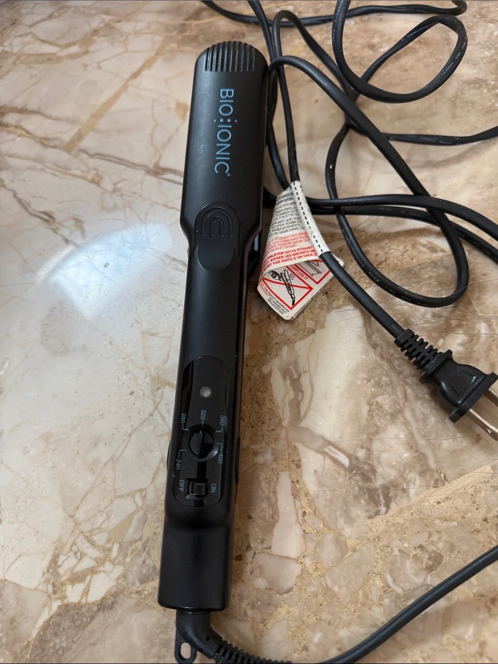 Bio Ionic OnePass Black Ceramic Flat Iron Hair Straightener